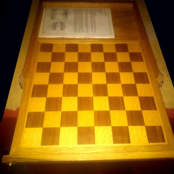 Wooden Checkers, Backgammon & Poker Set - Picture 10 of 11